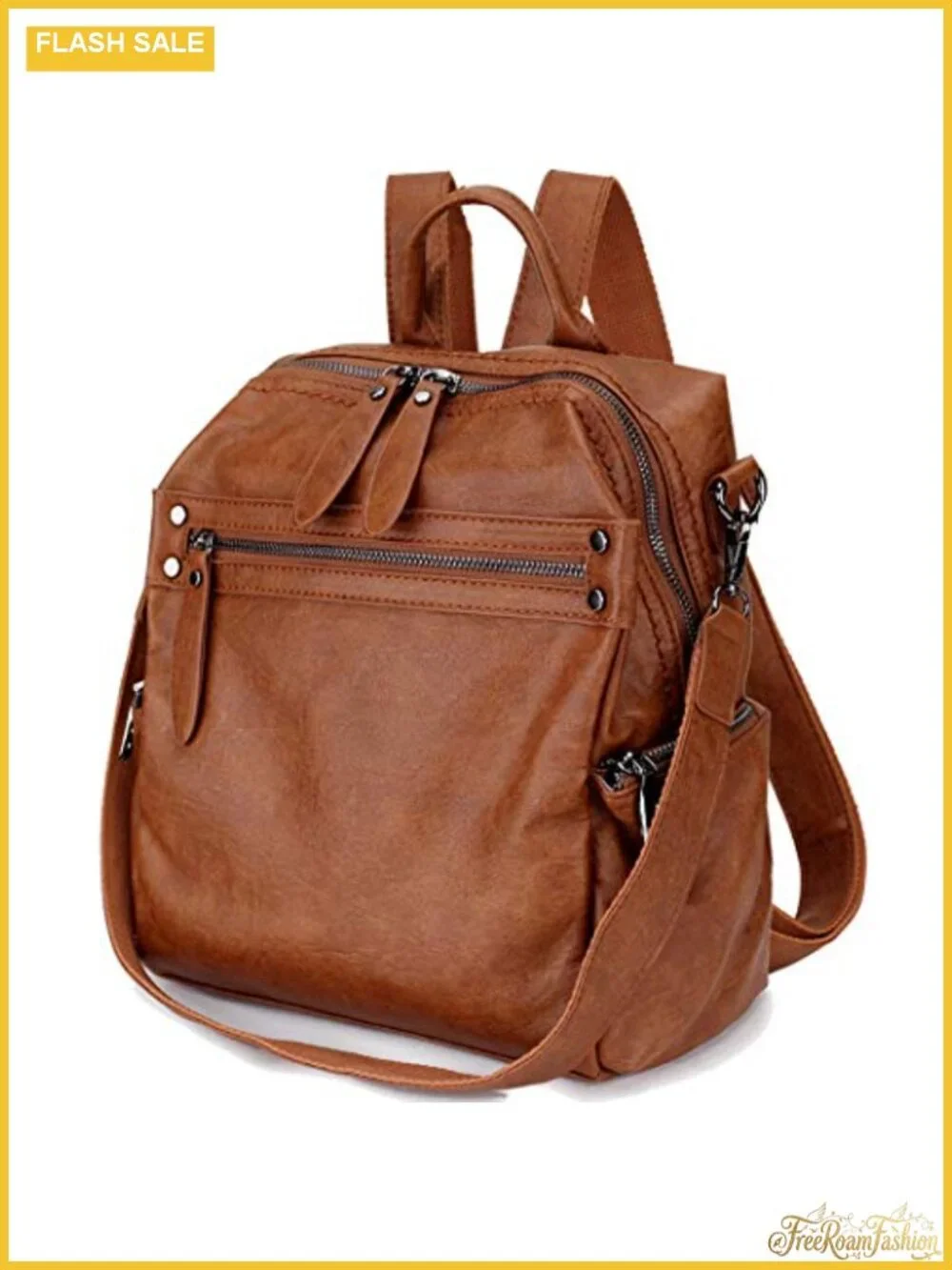 Faux Leather Women's Small Backpack Purse, Fits 9.7